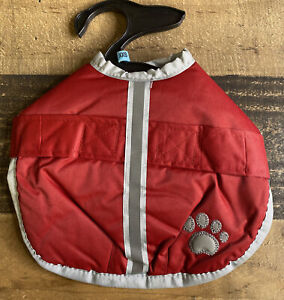 Zack & Zoey Reversible Water Resistant Nor'easter Dog Blanket Coat XXS Red