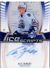2006-07 Upper Deck Trilogy Ice Scripts #ISAH Ales Hemsky Autograph 