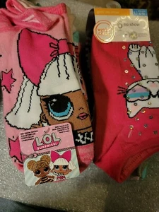 GIRLS SOCKS 12 PAIR NO SHOW SOCKS 6 PAIR LOL SURPRISE 6 pr WONDER NATION 4-10 - Picture 1 of 7