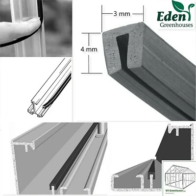 Greenhouse Glazing Strip Rubber Seal for Eden & Europa Manor Gasket Spare Parts