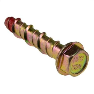 Qty 200 Masonry Screw Anchor M6 (6mm) x 75mm Zinc Yellow XBolt Screw Bolt Anka - Picture 1 of 3