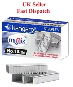 1000 x Staples No.10 5mm Office School Paper Document Mini Stapler Pack Box  - Picture 1 of 5