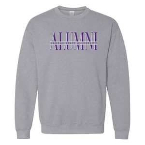 Kansas State Wildcats Classic Alumni Crewneck Sweatshirt - Sport Grey - Picture 1 of 7