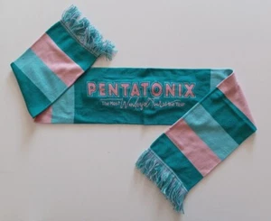 Rare Pentatonix Scarf VIP Guest PTX Most Wonderful Tour Of The Year Pink Aqua - Picture 1 of 2