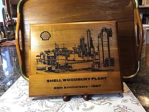 Vintage Shell Öl Benzin Schild Tankstelle geschnitzte Holzraffinerie Woodbury NJ - Bild 1 von 15