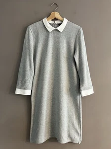 Tommy Hilfiger Mujer Cuello Cambio Vestido Cuello Puños Carrera Gris Blanco Talla L - Imagen 1 de 15