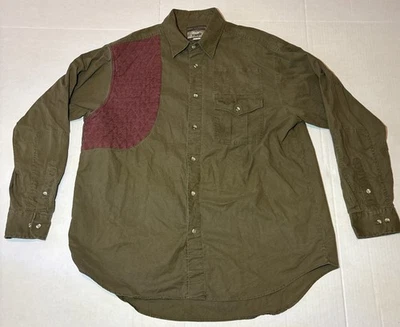 Camisa de Tiro Wrangler De Colección Acolchada Hombro Caza Manga Larga Abotonada M Foto 1 de 4