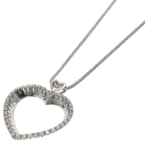 Collar de diamantes corazón Damiani Lovers platino PT950 damas [usado] - Imagen 1 de 6