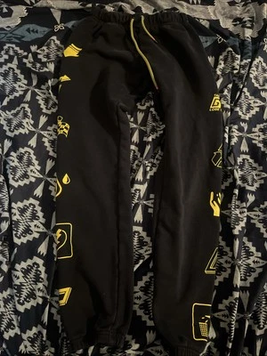 Pantalones deportivos Pam & Gela para mujer negros con cordón talla pequeña Foto 1 de 4