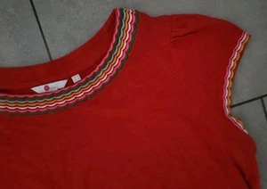 Boden T-Shirt Damen Shirt Kurzärmliges Oberteil Gr.42/44 (UK 18) Rot Hingucker! - Bild 1 von 5