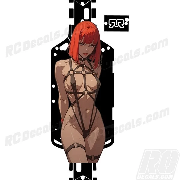 Arrma 1/10 BIG ROCK 4WD 3S BLX Chassis Protector Latex Red Hair Girl #ARA4312V3 - Image 1 of 1