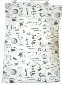 Land of Nod Pit Crew Flat Crib Sheet & Std Pillowcase Cars Tools Race Theme - Picture 1 of 7