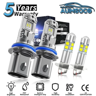 LED Headlight Bulbs For Nissan Xterra 2000 High Low Fog Beam Super Bright 6500K - Image 1 of 4