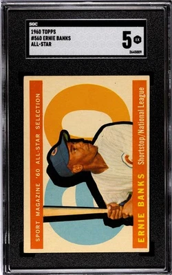 1960 Topps # 560 Ernie Banks All-Star SGC 5 Foto 1 de 2