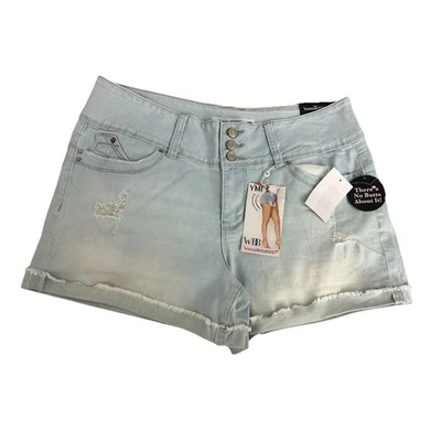 YMI Junior's Wannabettabutt 3 botones tiro medio puño dobladillo elástico rasgaduras + bigotes 11 Foto 1 de 4