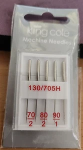 NÄHMASCHINENNADELN - 130/05H - 70-80-90 - KING COLE - 2 PACKUNGEN - Bild 1 von 3