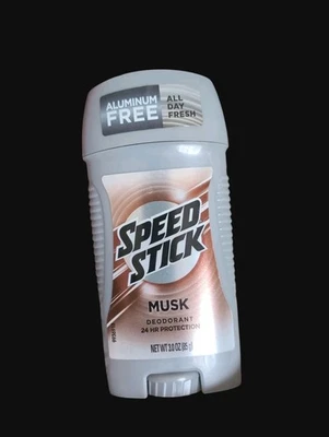 Desodorante Speed Stick Musk 24 horas/todo el día fresco (1) NUEVO 3 OZ sin aluminio Foto 1 de 4