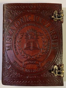 Miskatonic University Real Leather Notebook Journal Sketchbook Arkham Horror LCG - Picture 1 of 10