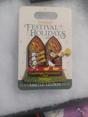 Значок Disneyland Candlelight Processional 2018 Donald, Huey, Dewey & Louie LE 1500 - Изображение 1 из 4