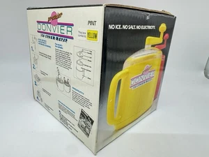 NEW NOS Vintage Donvier Premier Ice Cream Maker 1 PINT HTF Yellow Made In Japan - Picture 1 of 7
