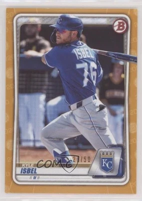 2020 Bowman Draft Gold Border /50 Kyle Isbel #BD-182 - Image 1 of 2