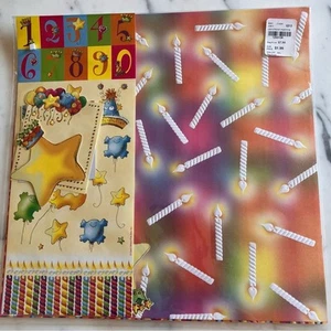 11 Seiten 12x12 Geburtstag Thema Sammelalbum Papier mit passenden Stempeln & Aufklebern - Bild 1 von 9