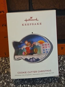 Hallmark Keepsake Ornament 2018 Cookie Cutter Series Mouse Fish Fishing #7 - Picture 1 of 10
