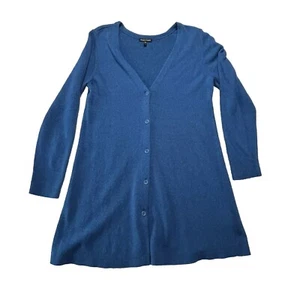 Eileen Fisher Women's Blue Large Wool/Cashmere Blend Cardigan Sweater(C7) - Picture 1 of 5