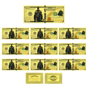 10 Stck. Superman Batman Superheld Goldfolie Banknoten Geld Gedenkgeschenk - Bild 1 von 6