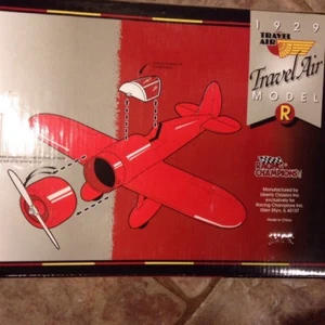 1993 JEFF GORDON #24 DUPONT 1929 TRAVEL AIR 1/32 MODEL 5 AIRPLANE COIN BANK - Picture 1 of 4