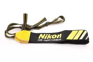Nikon Professional Camera Strap Black White Yellow NM #092403 from Japan SB - Picture 1 of 3