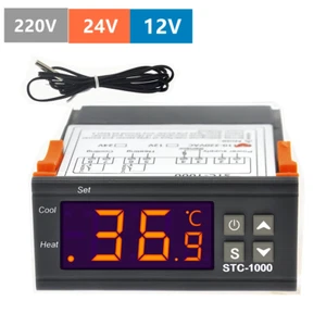 Digital Temperaturregler STC-1000 12V/220V LCD Anzeige Thermostat 12VDC/230VAC - Bild 1 von 16
