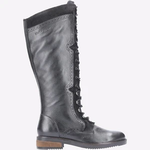 Hush Puppies Rudy Womens LEATHER Knee High Dress Fashion Boots Black - Bild 1 von 4