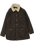 FAT FACE Womens Waxed Cotton Jacket UK 16 Large Brown BG05
