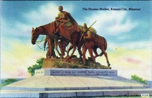 Kansas City Missouri Pioneer Mother Postcard Unposted - Picture 1 of 2