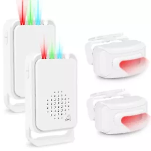 Window Door Alarm&Receiver Wireless Waterproof Buzzer PIR Motion For Home/store - Picture 1 of 7
