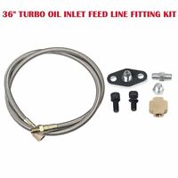 36" Universal Turbo Oil Feed Line Feeding Kit For T3 T4 T04E T4 T70 T66 T3T4