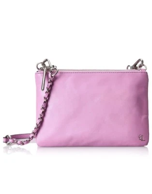 Bolso Bandolera Elliott Lucca Sacha Cuero Lila Púrpura Triple Compartimento Foto 1 de 4