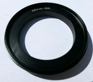 58mm Macro Reverse Lens Adapter Ring For Nikon camera F Ai-s AF-S Close-up D850