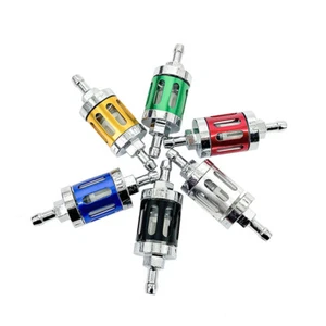 8mm Motorcycle Fuel Hose CNC Glass Gas Fuel Oil Filter For Honda Kawasaki Suzuki - Bild 1 von 17