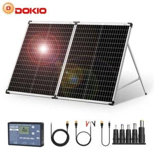 Dokio Solarpanel 100W 12v Faltbar Tragbare Kit für Camping Wohnmobil Batterie - Bild 1 von 8