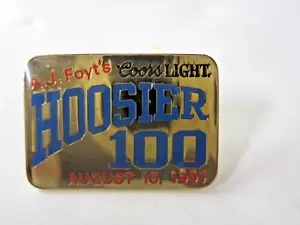 Classic Original 1991 A.J. Foyt's HOOSIER 100 August Racing Lapel/Hat Pin - Picture 1 of 2