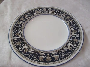 Vintage England Wedgwood navy blue Salad Plate Florentine 8 1/8" - Picture 1 of 4