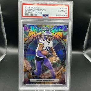 ┥2023 Mosaico Panini Justin Jefferson Vikings SSP Vikings PSA 10 🙂 - Imagen 1 de 2