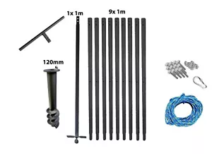 Brunnenbohrer Brunnenbohrgerät Handbohrer Erdlochbohrer 120mm 10m - Bild 1 von 3