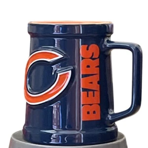 NFL Chicago Bears Stein Mug Beer Cup Orange Navy Blue Football Fan Gift Novelty - Picture 1 of 7