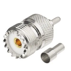 UHF SO-239 Female Crimp Connector for LMR-100 RG174 RG316 cable RF Connector - Picture 1 of 3