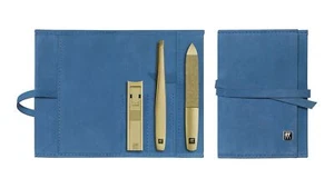 ZWILLING J.A. HENCKELS TWINOX Gold Edition Taschen Etui 3-tlg., blau Manicure Na - Picture 1 of 1