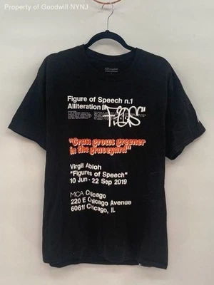 Champion x Virgil Abloh Men's L Black Figures of Speech MCA Graphic T-Shirt 2019 Foto 1 de 4