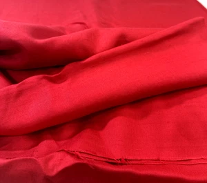 Red Vintage Flax Linen 35" Wide 5 Yards True Red Very Nice - Picture 1 of 10